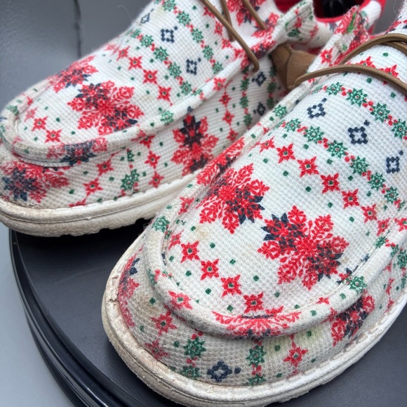 Hey Dude Wally Ugly Sweater Slip On Shoes Mens 11 Cream main image 9